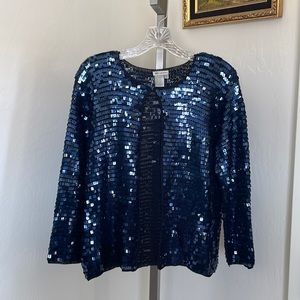 Worth sequin cardigan blazer